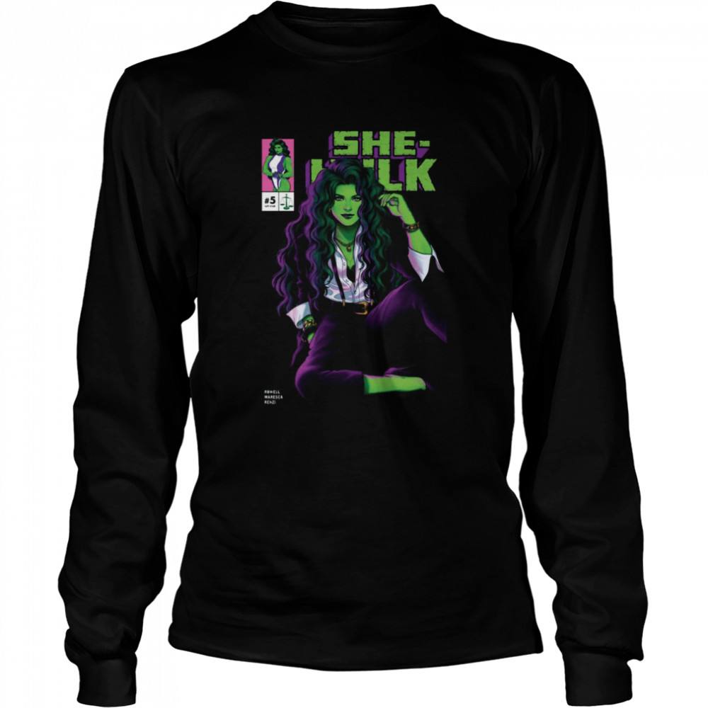 Comics Art She Hulk Pretty Green Woman shirt 6 Comics Art She Hulk Pretty Green Woman shirt Long Sleeved T-shirt