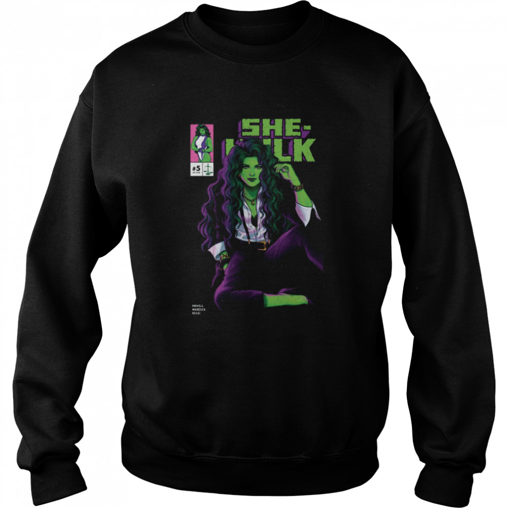 Comics Art She Hulk Pretty Green Woman shirt Unisex Sweatshirt