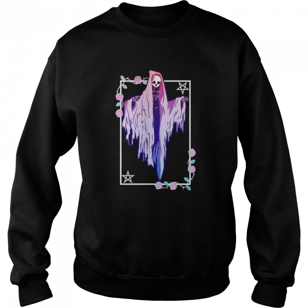 Ghost And Roses Wiccan Kawaii Pastel Goth Occult Emo Alternative shirt 7 Ghost And Roses Wiccan Kawaii Pastel Goth Occult Emo Alternative shirt Unisex Sweatshirt