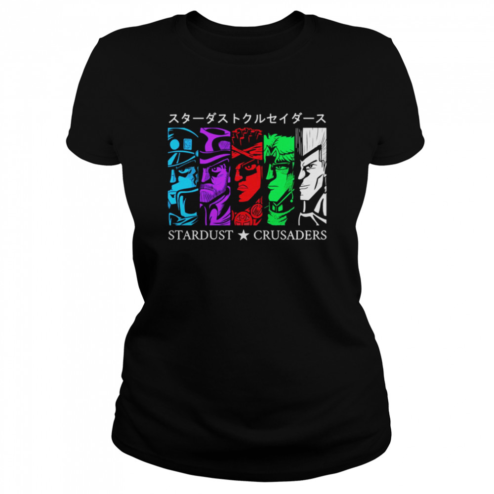 Japanese Stardust Crusaders JoJo’s Bizarre Adventure Anime shirt Classic Women's T-shirt