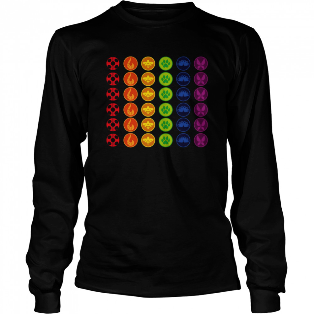 Miraculous Ladybug Rainbow Collection Miraculous Heroez Sympbols shirt Long Sleeved T-shirt