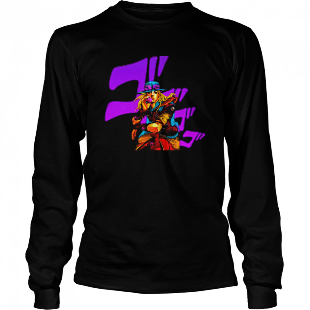 Retro Gyro Zeppeli JoJo’s Bizarre Adventure Manga Anime shirt 6 Retro Gyro Zeppeli JoJo’s Bizarre Adventure Manga Anime shirt Long Sleeved T-shirt