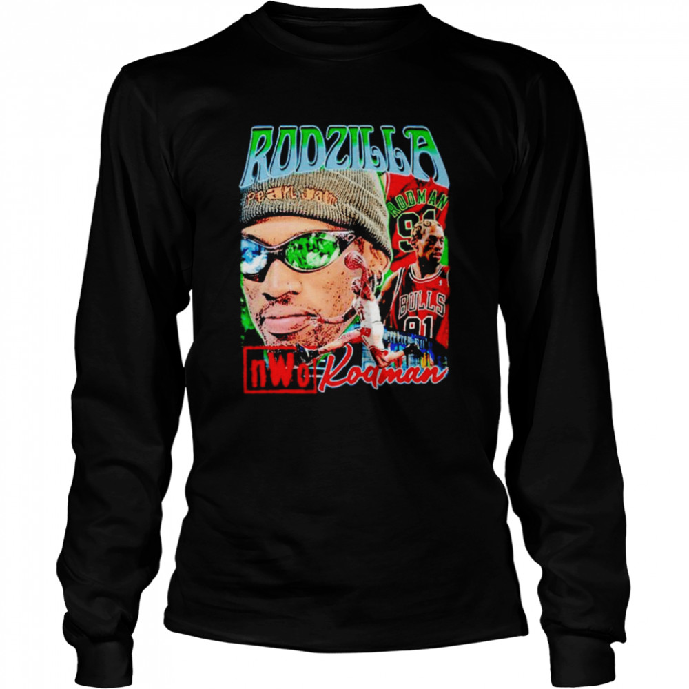 Rodzilla Dennis Rodman nWo shirt 6 Rodzilla Dennis Rodman nWo shirt Long Sleeved T-shirt