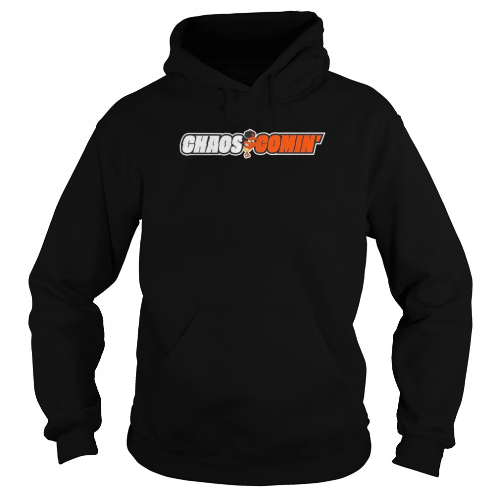 Top baltimore Oriole Chaos Comin logo 2022 shirt 8 Top baltimore Oriole Chaos Comin logo 2022 shirt Unisex Hoodie