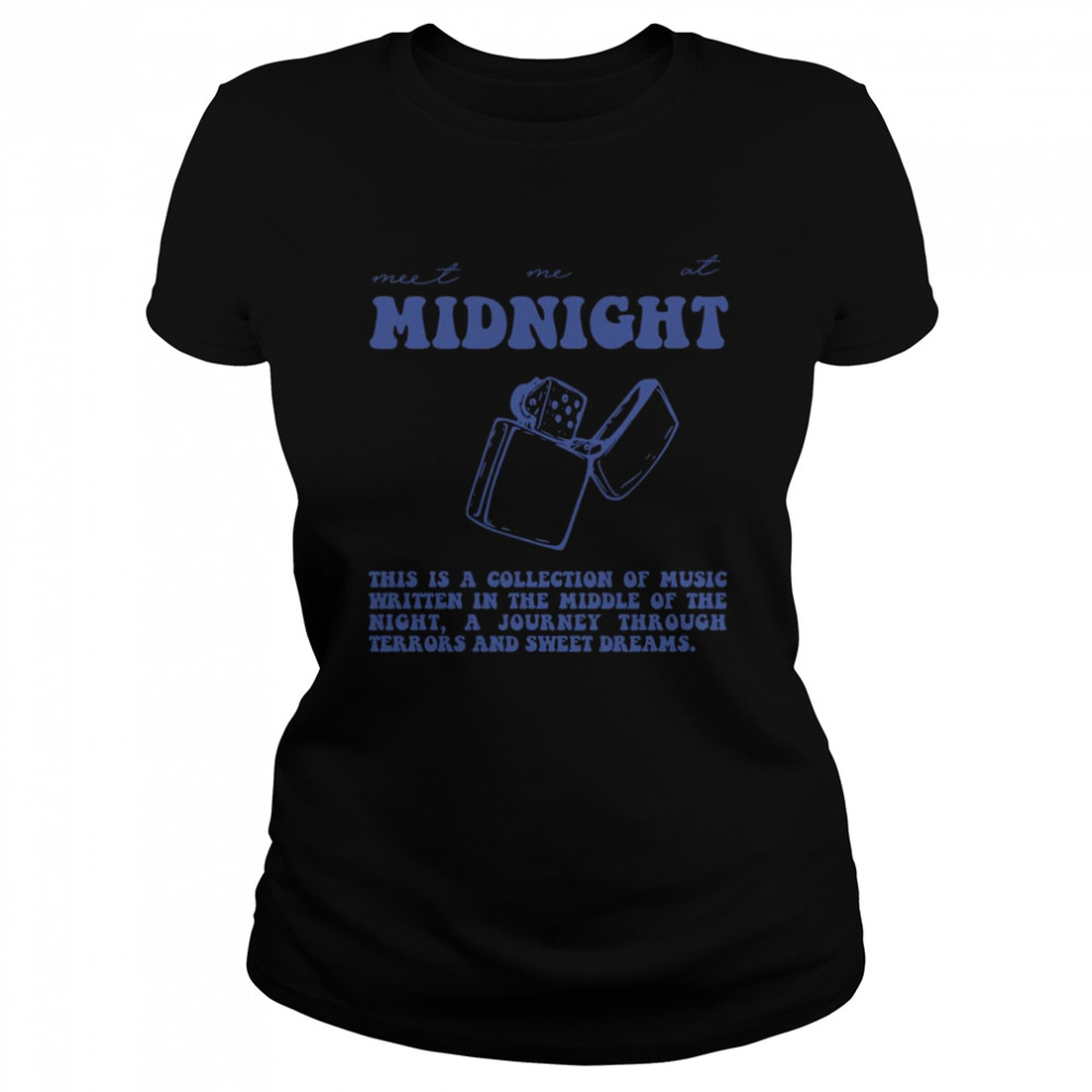 TS Taylor Midnights A Collection Of Music Written In The Middle Of The Night shirt Classic Women's T-shirt