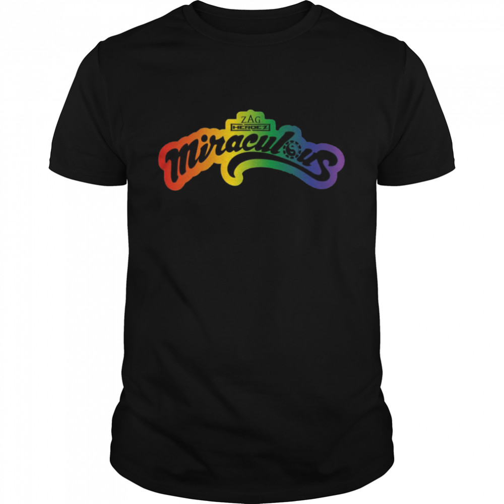 Zag Heroez Rainbow Collection Miraculous Ladybug Logo shirt Classic Men's T-shirt