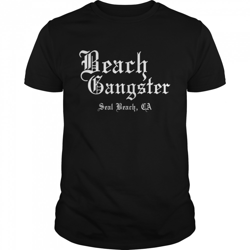 beach Gangster Surfer Summer Ocean Palm Trees Beach Bum T- Classic Men's T-shirt