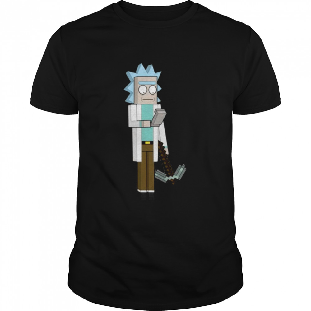 Cartoon Rick Minecraft Rick And Morty shirt Classic Men's T-shirt