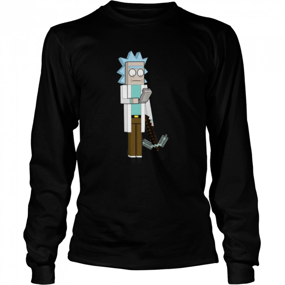 Cartoon Rick Minecraft Rick And Morty shirt Long Sleeved T-shirt