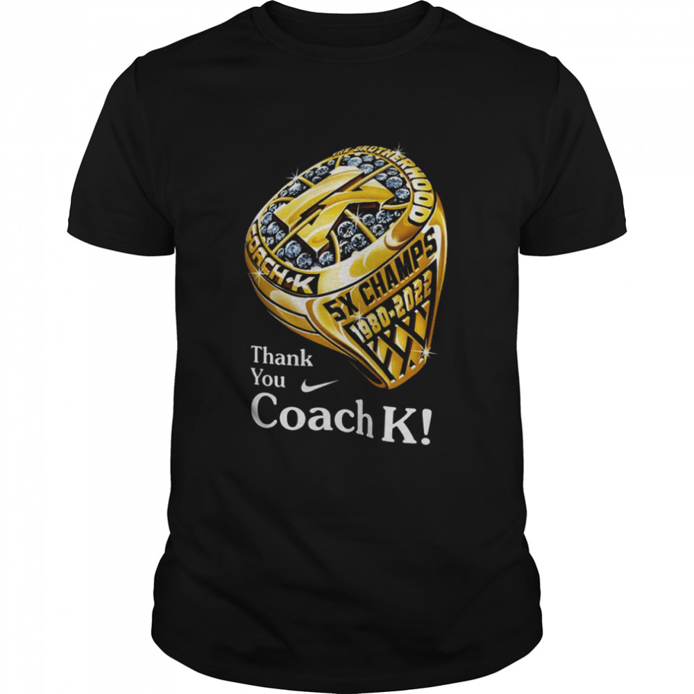 coach K Retirement Ring Tee by Nike shirt Classic Men's T-shirt