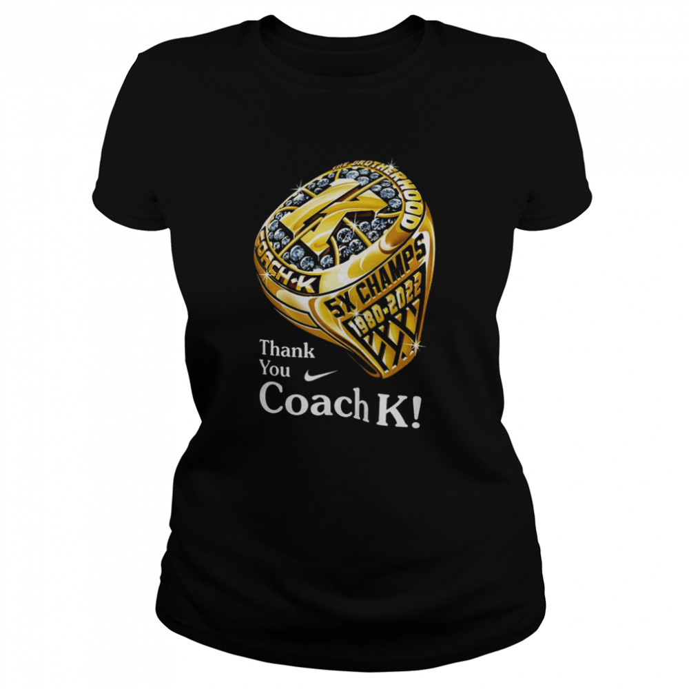 coach k retirement ring tee by nike shirt classic womens t shirt