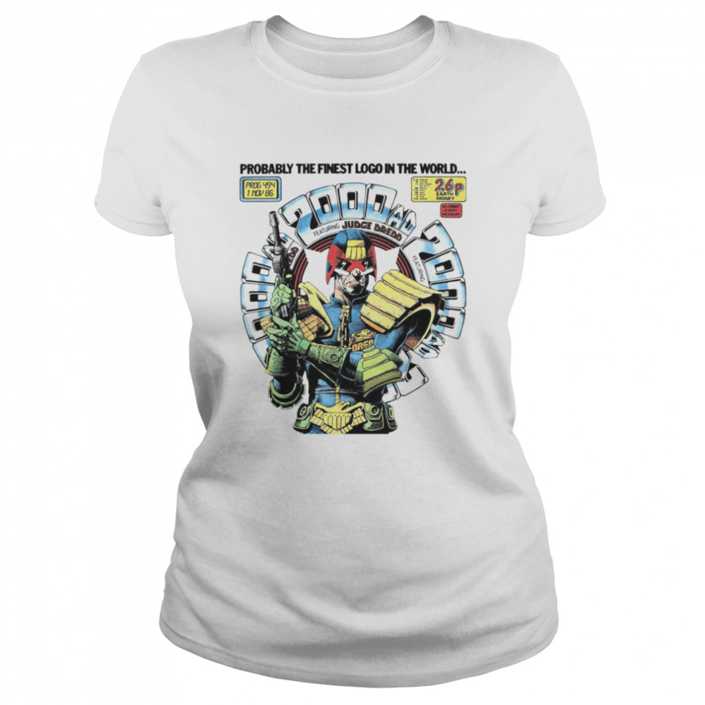 Dredd Cyberpunk Police Mega City Mega City Mega City One Cover Matt Wagner 2000 Judge Dredd shirt Classic Women's T-shirt