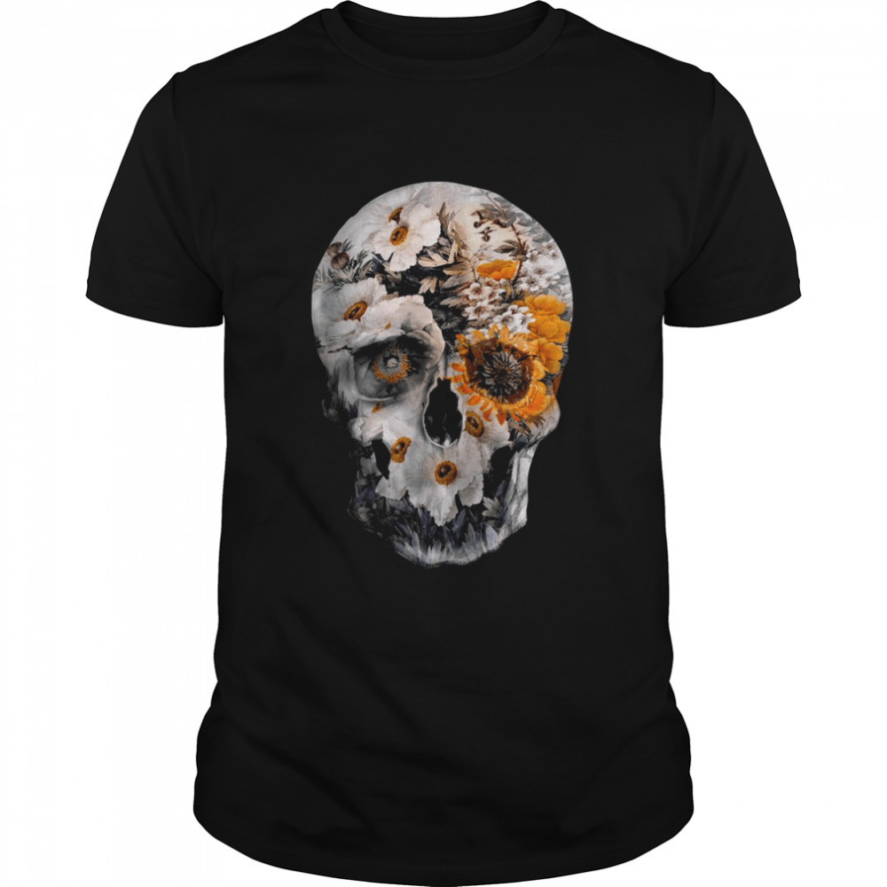 Flowery Skull Still Life shirt Classic Men's T-shirt