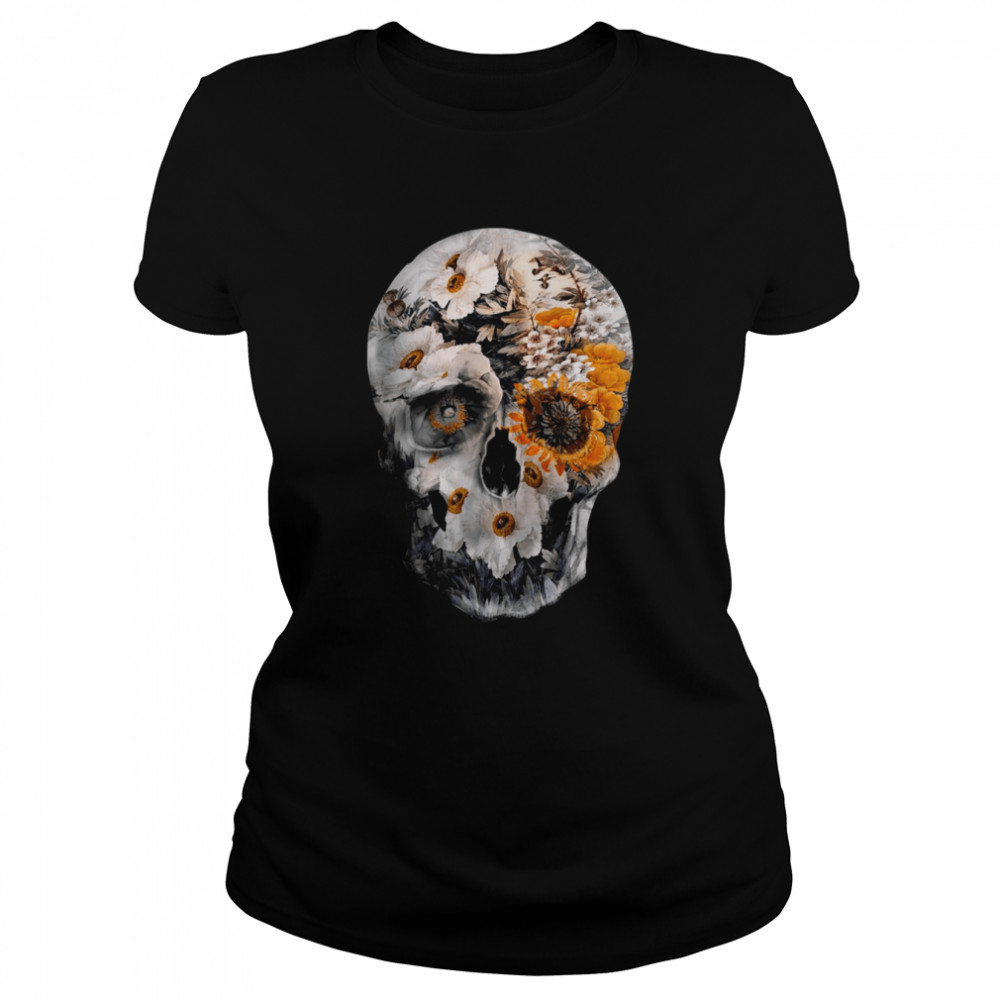 Flowery Skull Still Life shirt Classic Women's T-shirt