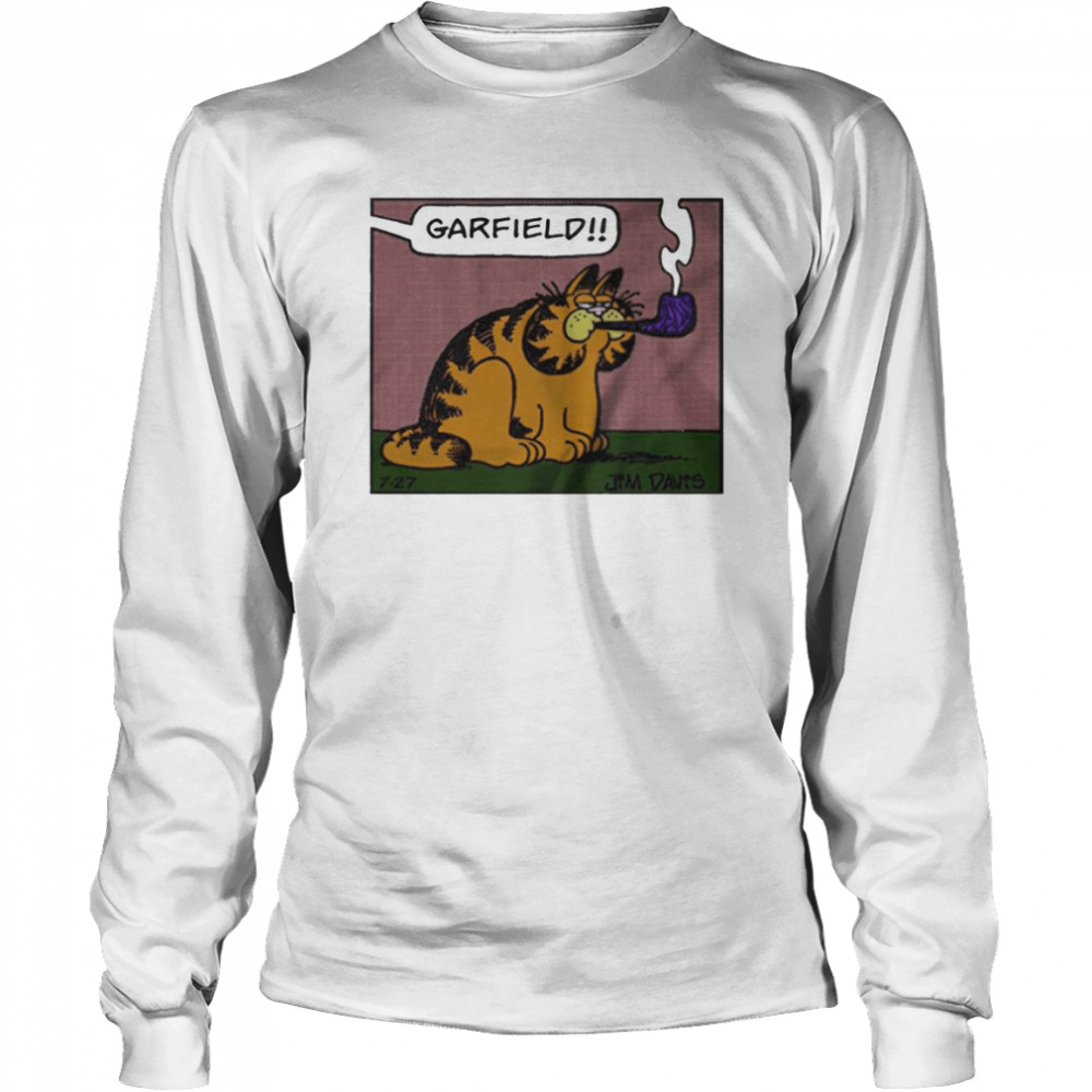 Garfield Smoking Pipe Long Sleeved T-shirt