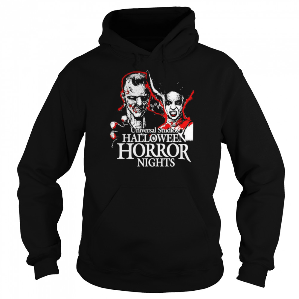 Halloween Horror Nights Frankenstein and Bride Of Frankenstein shirt Unisex Hoodie