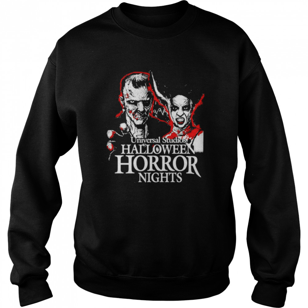 Halloween Horror Nights Frankenstein and Bride Of Frankenstein shirt 7 Halloween Horror Nights Frankenstein and Bride Of Frankenstein shirt Unisex Sweatshirt