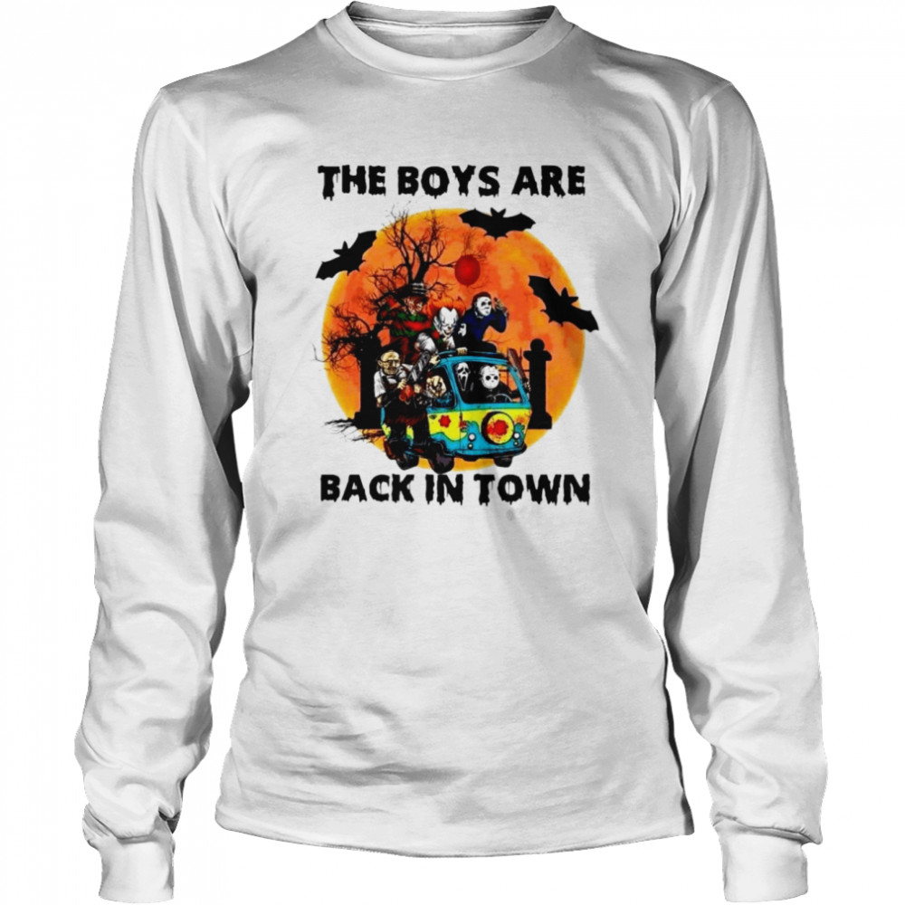Horror movie the boys are back in town Halloween shirt Long Sleeved T-shirt