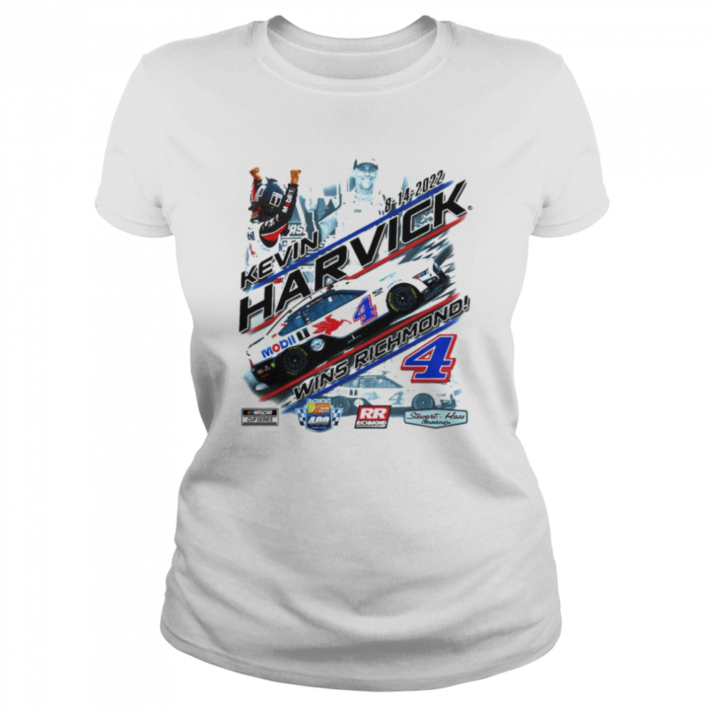 Kevin Harvick Checkered Flag White 2022 Federated Auto Parts 400 Race Winner shirt Classic Women's T-shirt