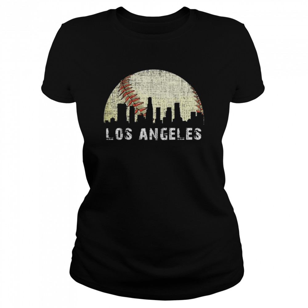 Los angeles vintage baseball distressed gameday retro shirt Classic Women's T-shirt