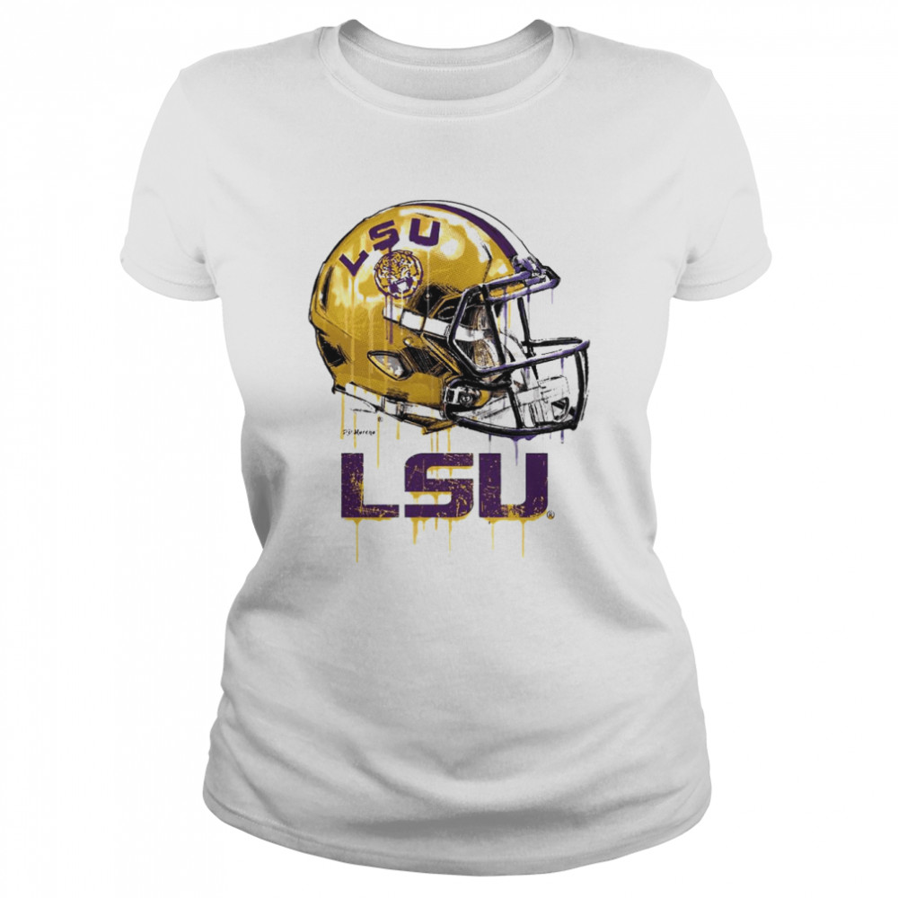 Louisiana State Tigers Original Dripping Football Helmet shirt Classic Women's T-shirt
