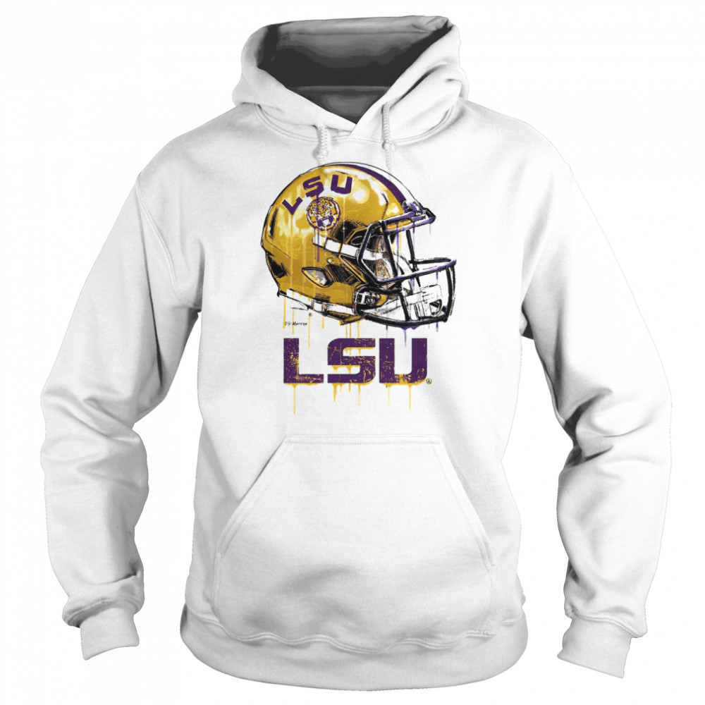 Louisiana State Tigers Original Dripping Football Helmet shirt Unisex Hoodie