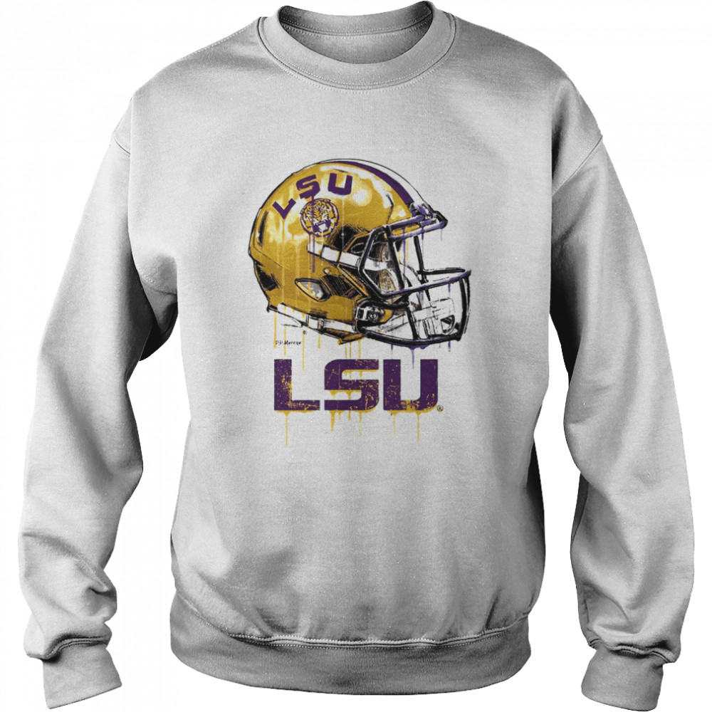 Louisiana State Tigers Original Dripping Football Helmet shirt Unisex Sweatshirt