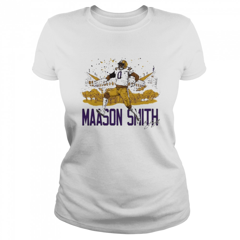 LSU Tigers Maason Smith Stomping Grounds Signature Classic Women's T-shirt