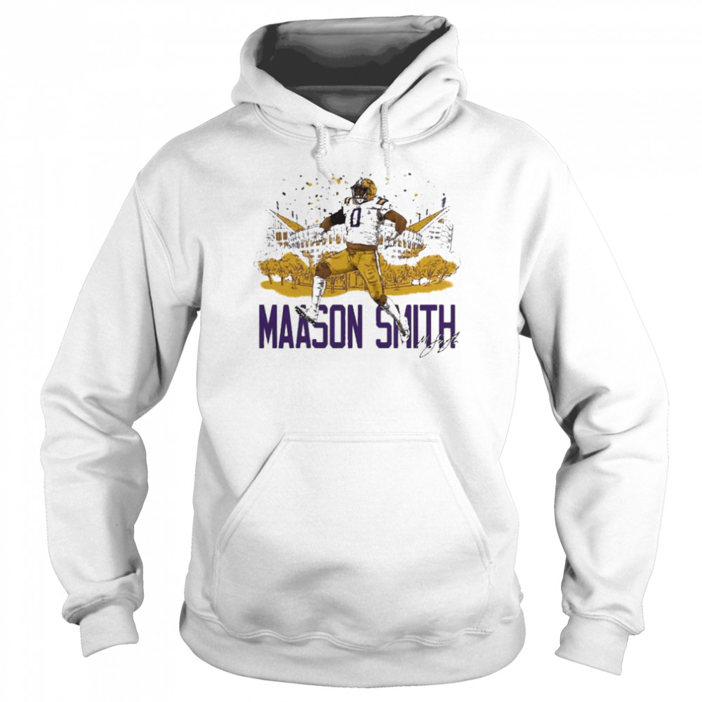 LSU Tigers Maason Smith Stomping Grounds Signature Unisex Hoodie