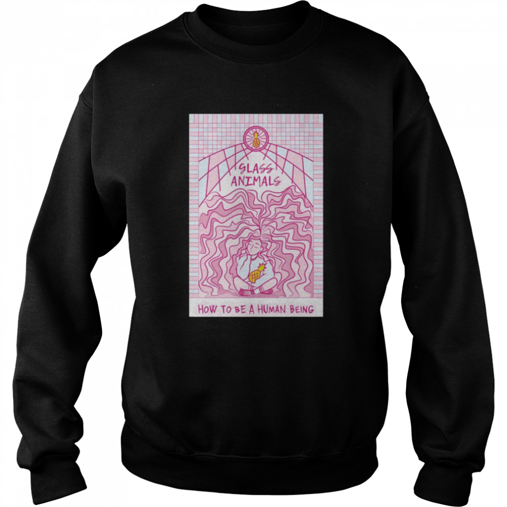 Pink Art How To Be A Human Being Glass Animals shirt Unisex Sweatshirt