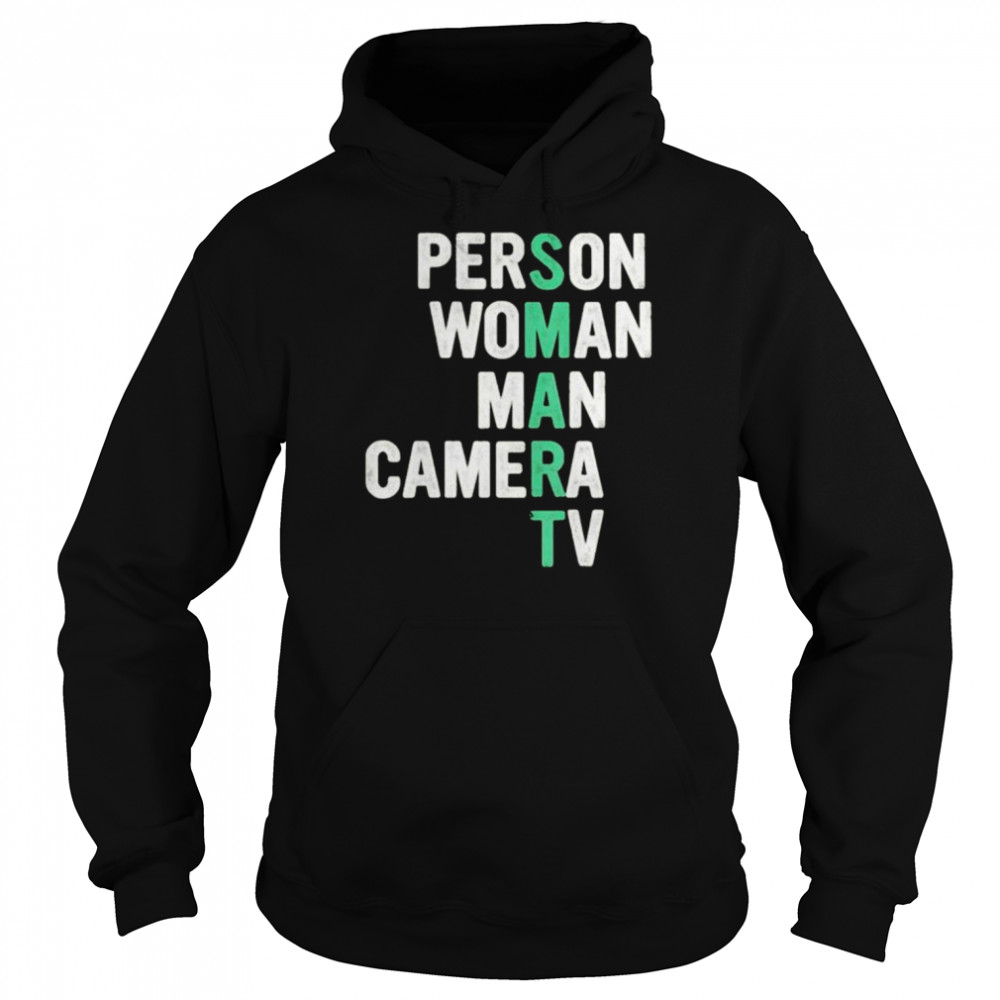 Smart person woman man camera tv shirt 8 Smart person woman man camera tv shirt Unisex Hoodie
