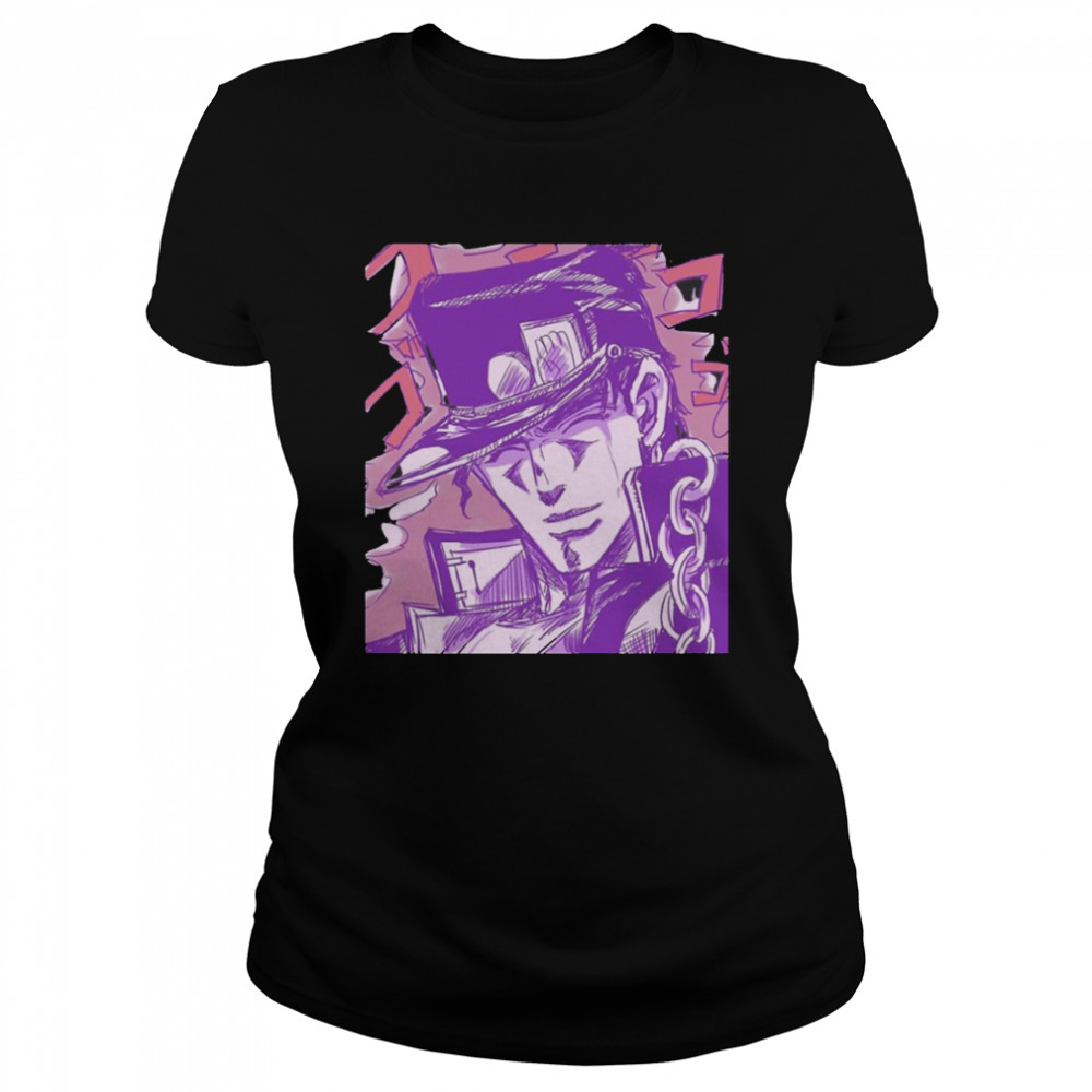 Smiling Jotaro Kujo JoJo’s Bizarre Adventure shirt 5 Smiling Jotaro Kujo JoJo’s Bizarre Adventure shirt Classic Women's T-shirt