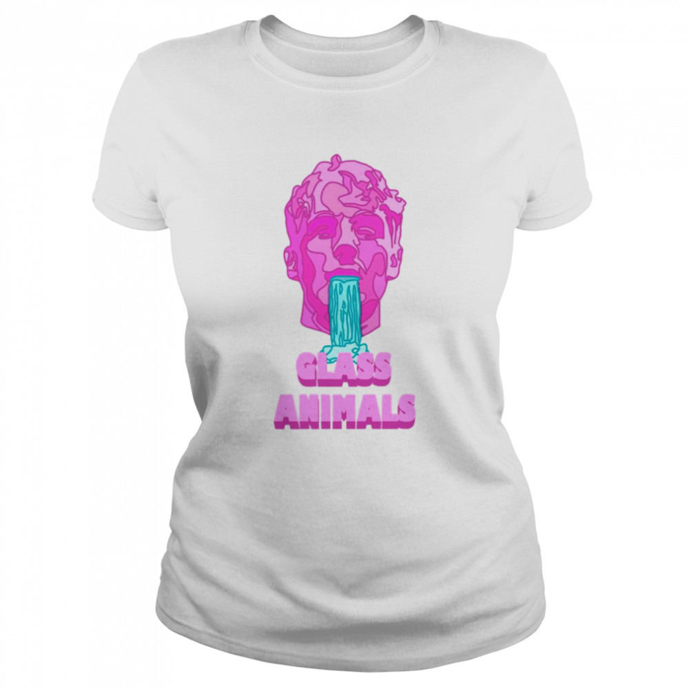 soda waterfalls head and logo glass animals shirt classic womens t shirt