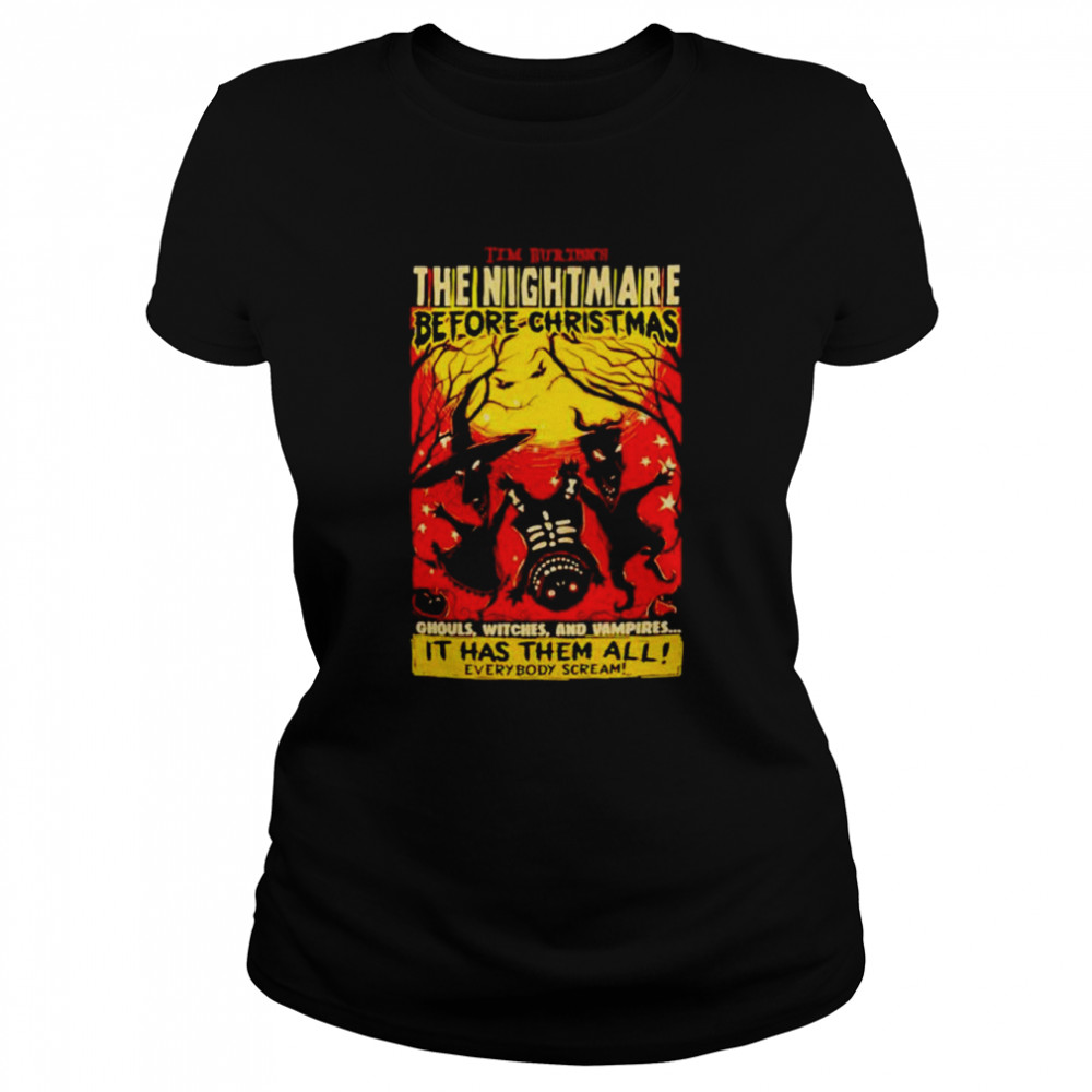 The nightmare before Christmas trio poster shirt Classic Women's T-shirt