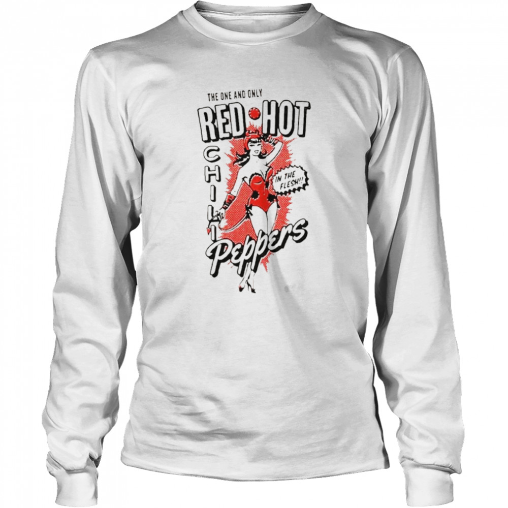 vintage red hot chili peppers in the flesh shirt long sleeved t shirt
