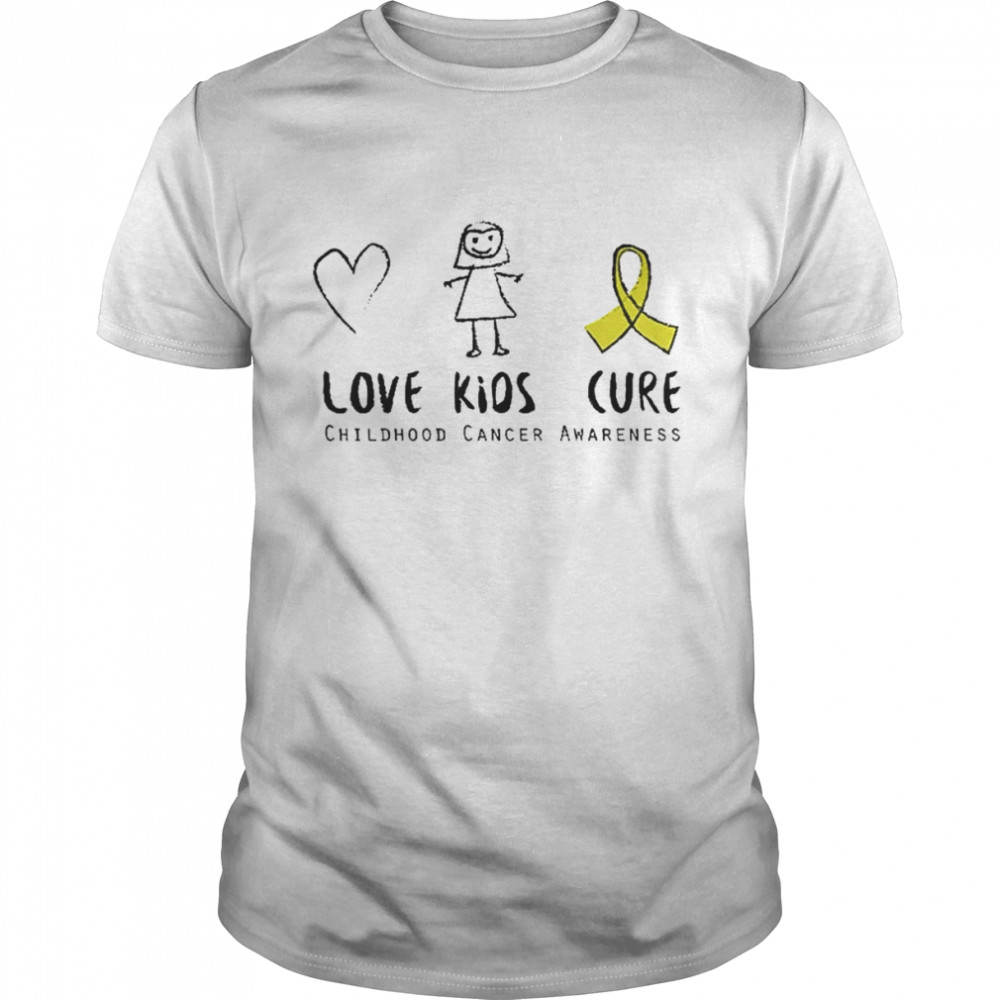 Love Kids Cure Childhood Cancer Awareness Shirt