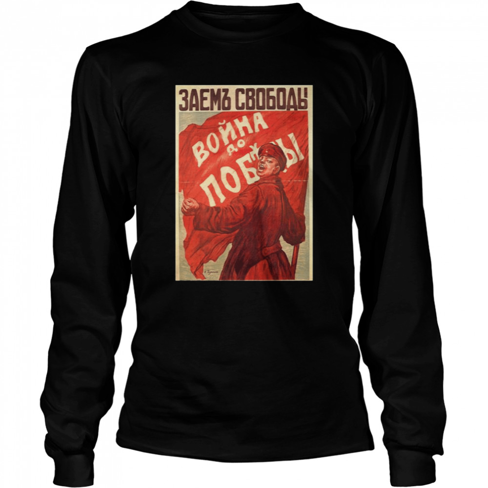 Red Design Soviet Union Propaganda Ussr Cccp Cold War shirt Long Sleeved T-shirt