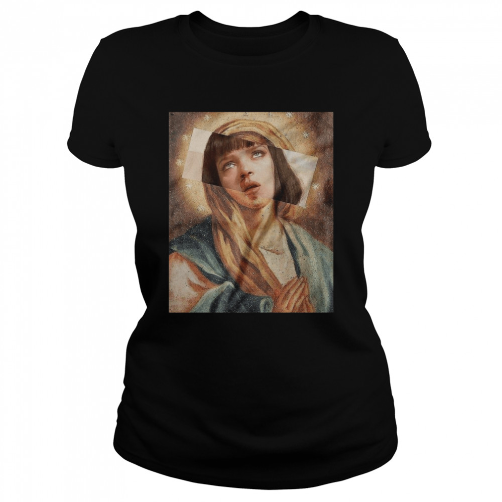 virgin mary uma thurman t shirt