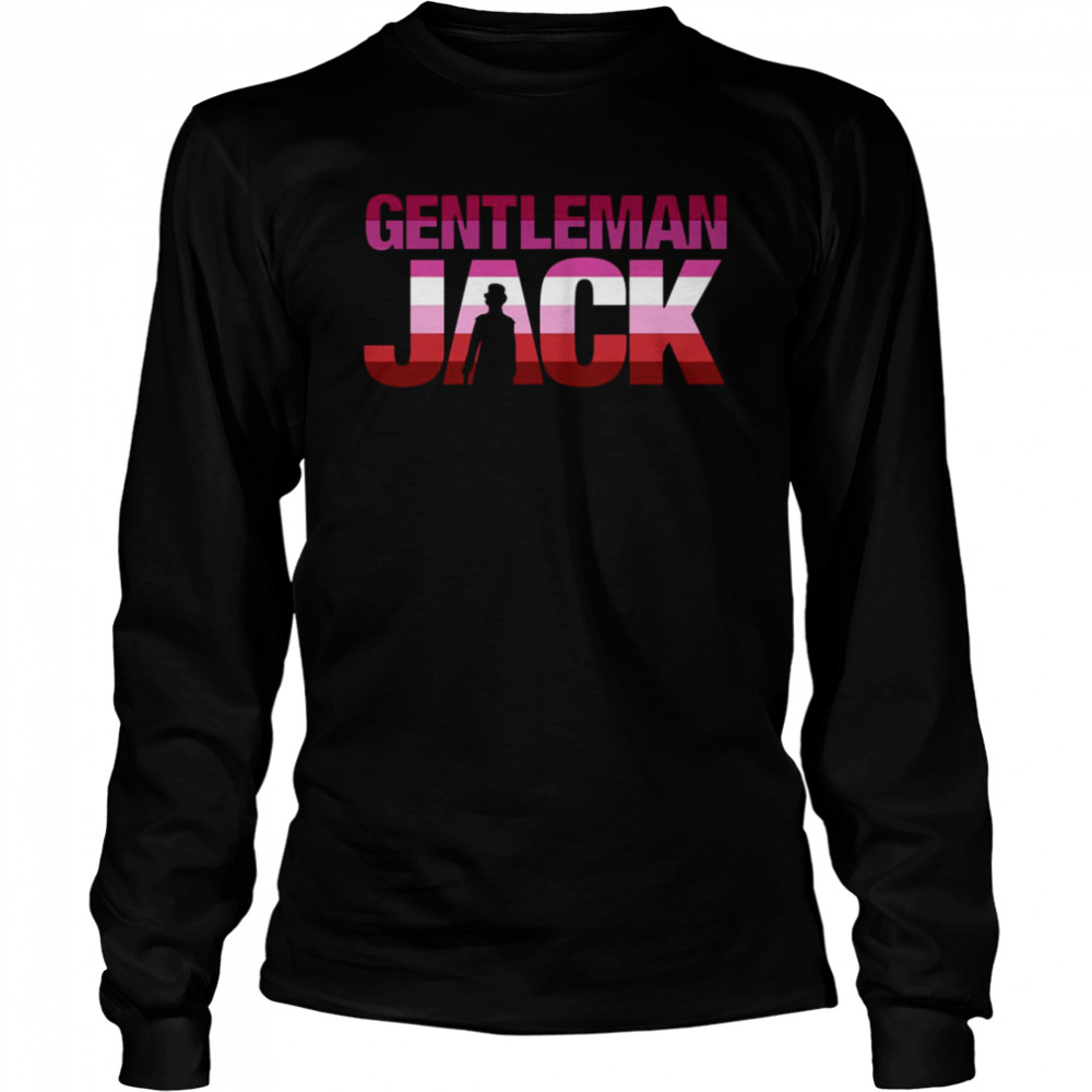 Lesbian Pride With Anne Lister Silhouette Title Gentleman Jack shirt Long Sleeved T-shirt