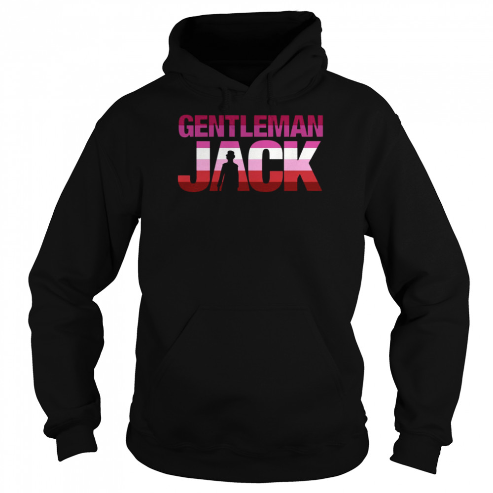 Lesbian Pride With Anne Lister Silhouette Title Gentleman Jack shirt Unisex Hoodie