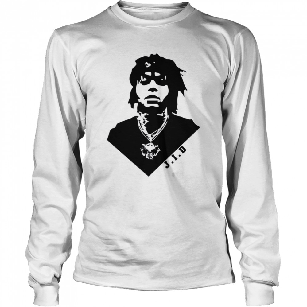 Portrait Rapper Jid Black Art shirt Long Sleeved T-shirt