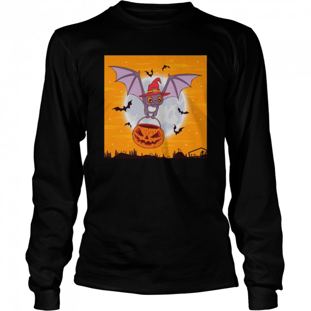 a pumkin bat halloween horror nights s long sleeved t shirt