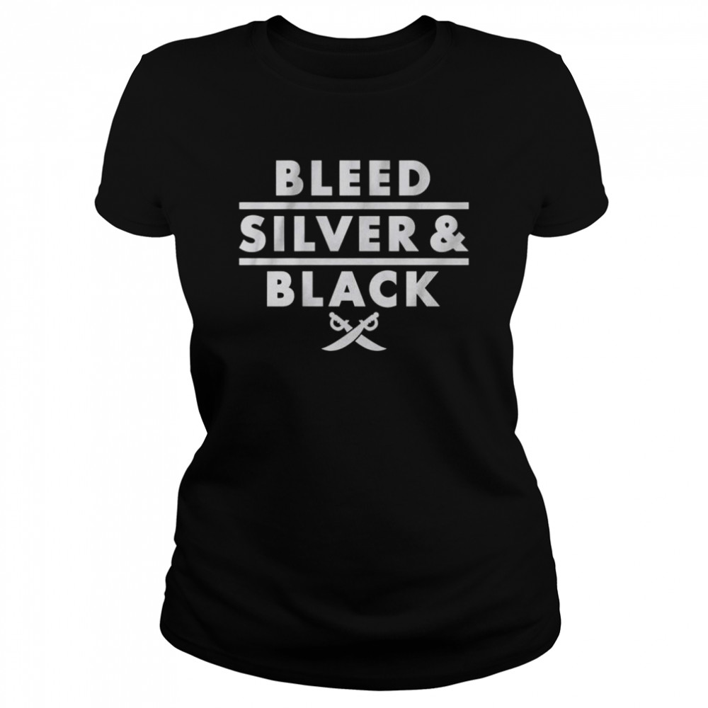 bleed silver and black las vegas raiders shirt classic womens t shirt