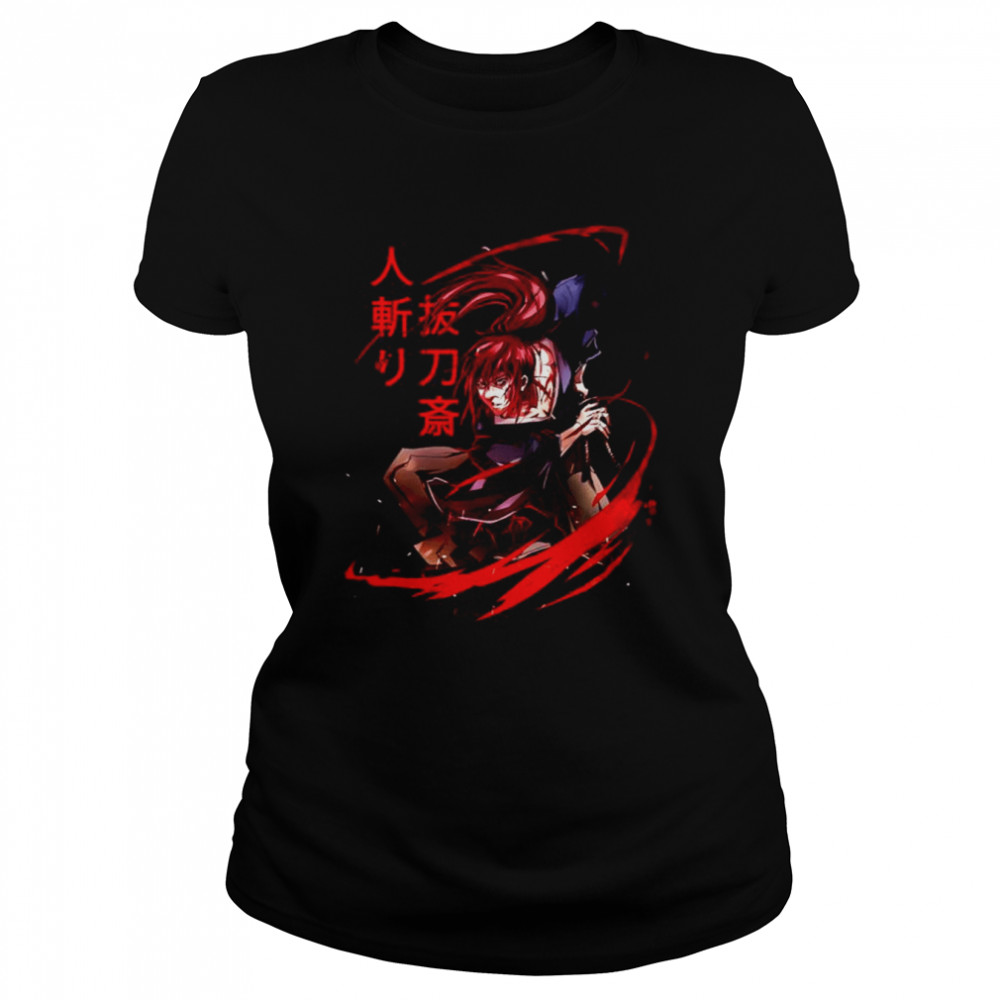 Iconic Art Battousai Rurouni Kenshin shirt Classic Womens T-shirt