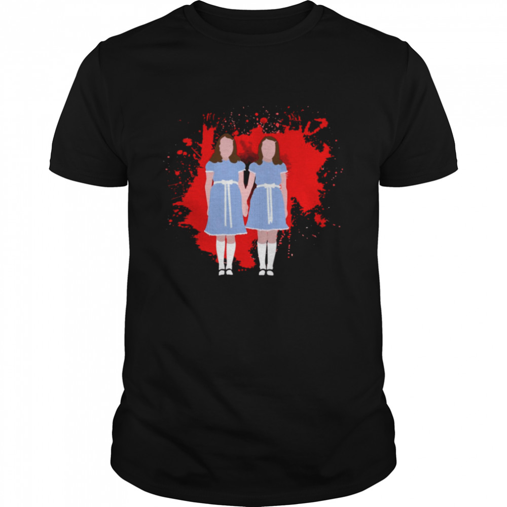 Shining Twins Horror Film Halloween Blood Bath shirt Classic Men's T-shirt