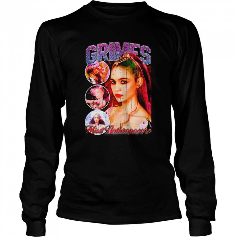 Grimes Miss Anthropocene Vintage 90’s Eksperimental shirt Long Sleeved T-shirt