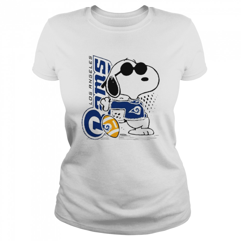 snoopy los angeles rams t classic womens t shirt