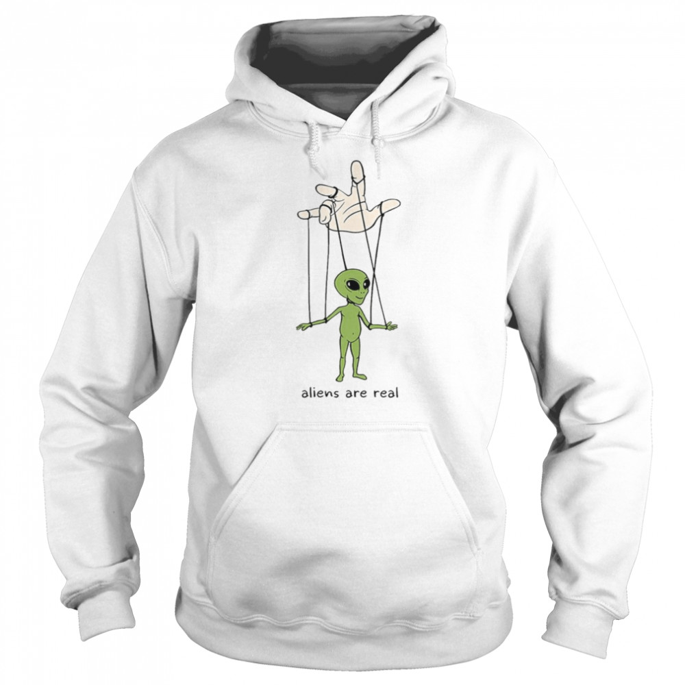 aliens are real puppet macrodosing shirt unisex hoodie