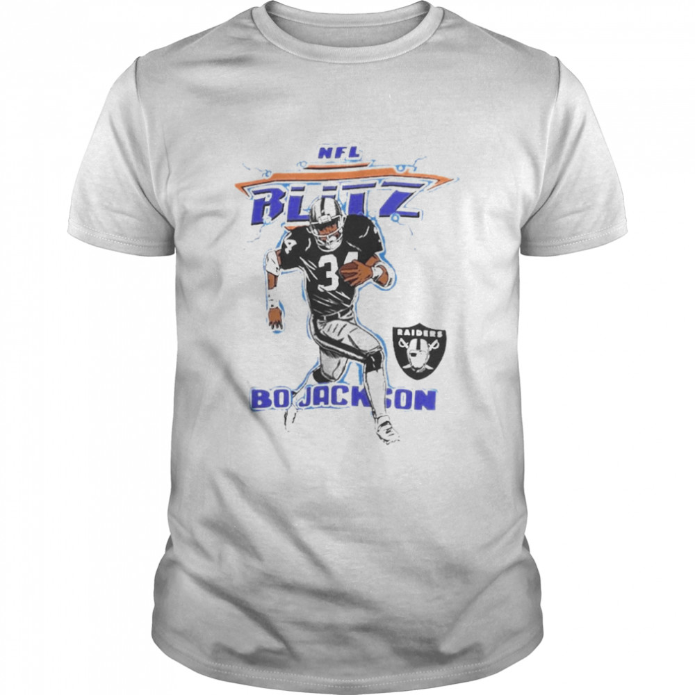 Bo Jackson Las Vegas Raiders NFL Blitz Retired Player Tri-Blend T- Classic Men's T-shirt