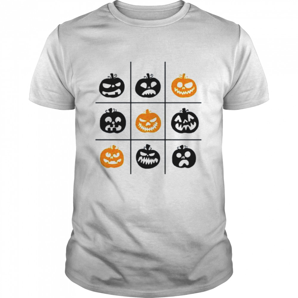 Checkered Pumpkin Heads Halloween Party shirt Classic Men's T-shirt